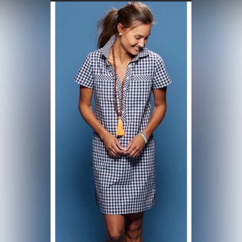NWT Vineyard Vines Gingham Shirt Dress Size 2